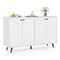 White Black Buffet Sideboard 4 Door Storage Cabinet Adjustable Shelves
